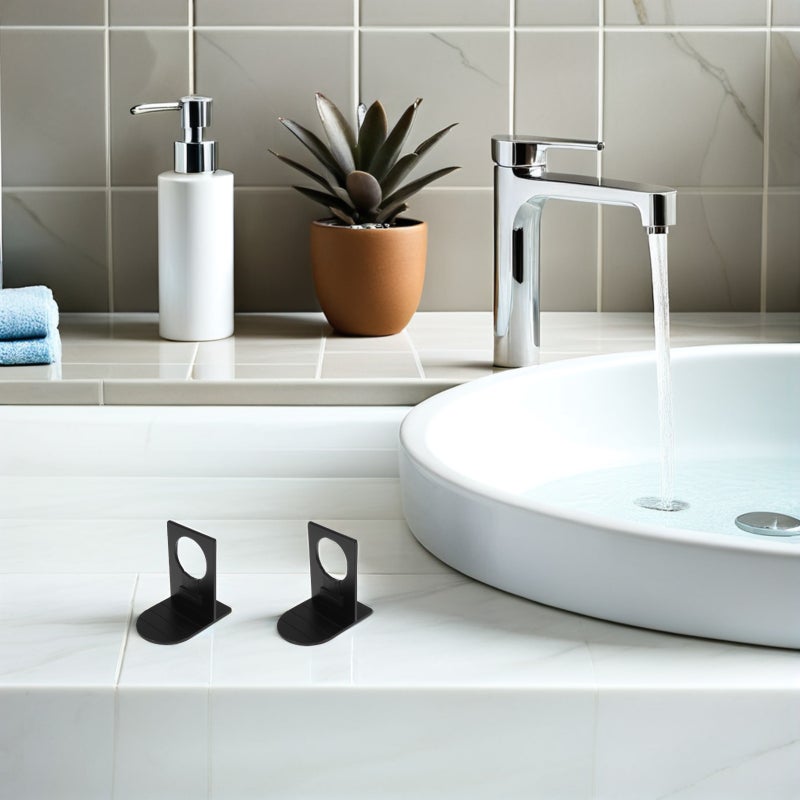 3pcs Shower Shampoo Holder: Adjustable Wall-Mounted Shampoo Bottle Holder Hook - Bathroom Liquid Soap Rack - Space Aluminum Shower Organizer For Bottles - Image 3
