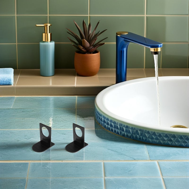 3pcs Shower Shampoo Holder: Adjustable Wall-Mounted Shampoo Bottle Holder Hook - Bathroom Liquid Soap Rack - Space Aluminum Shower Organizer For Bottles - Image 2