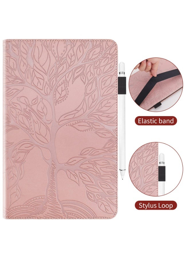 general Tablet Case Compatible with Honor Pad X7 8.7 inch 2025, PU Leather Flip Wallet Case Tree of Life Embossed Shockproof Protective Stand Cover with Card Slot - Image 3