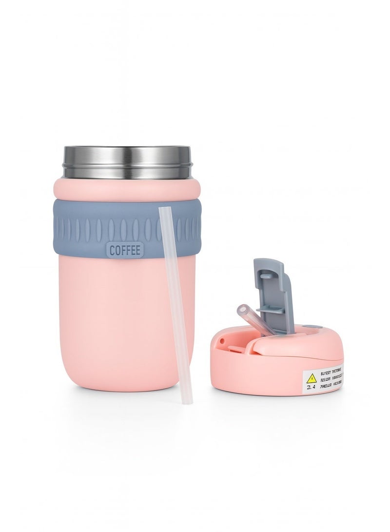 Yatai Coffee Tumbler Stainless Steel Double Wall New Portable Reusable Coffee Thermos Cup car office coffee mug high-end gift tumbler with straw - Image 2