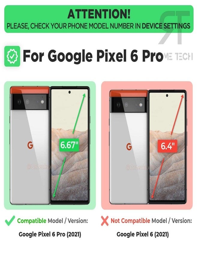 ROME TECH Designed for Google Pixel 6 Pro Case with Belt Clip Holster - Kickstand Cover Phone Case - Black - Image 2