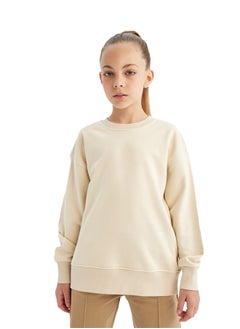 DeFacto Girl Relax Fit Crew Neck Long Sleeve Knitted Sweat Shirt  - Image 2