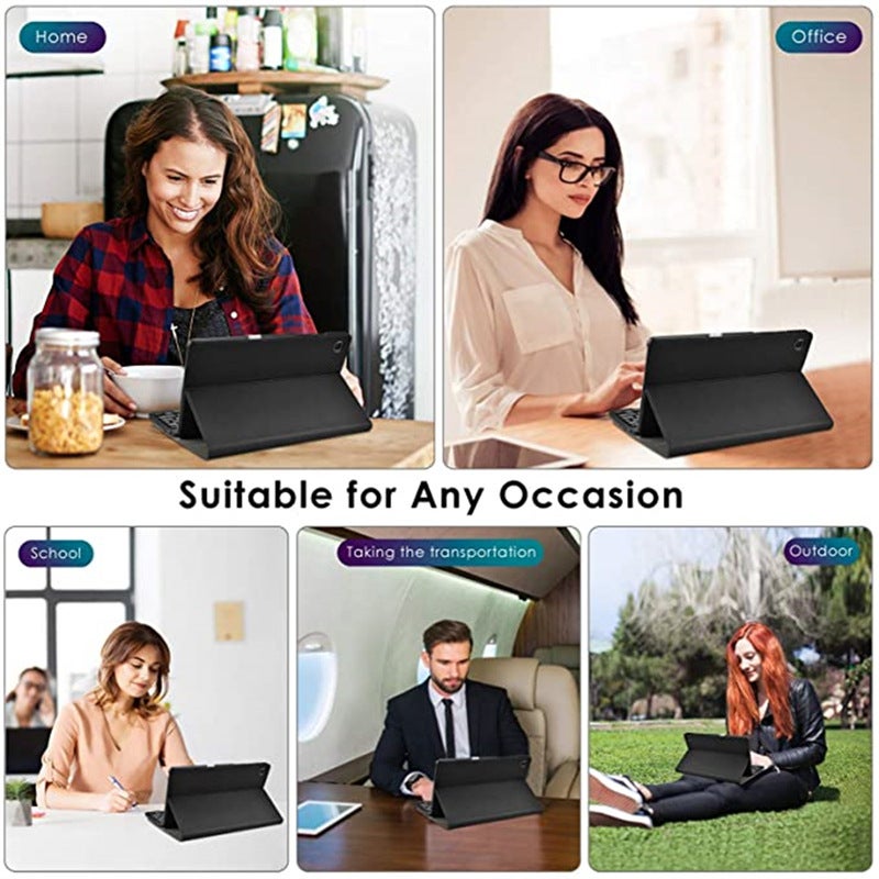 For A8 X200 Tablet S6lite P620 Leather Case S7 Backlit S8 Bluetooth Keyboard A7 Protective Case T500 Case - Image 4