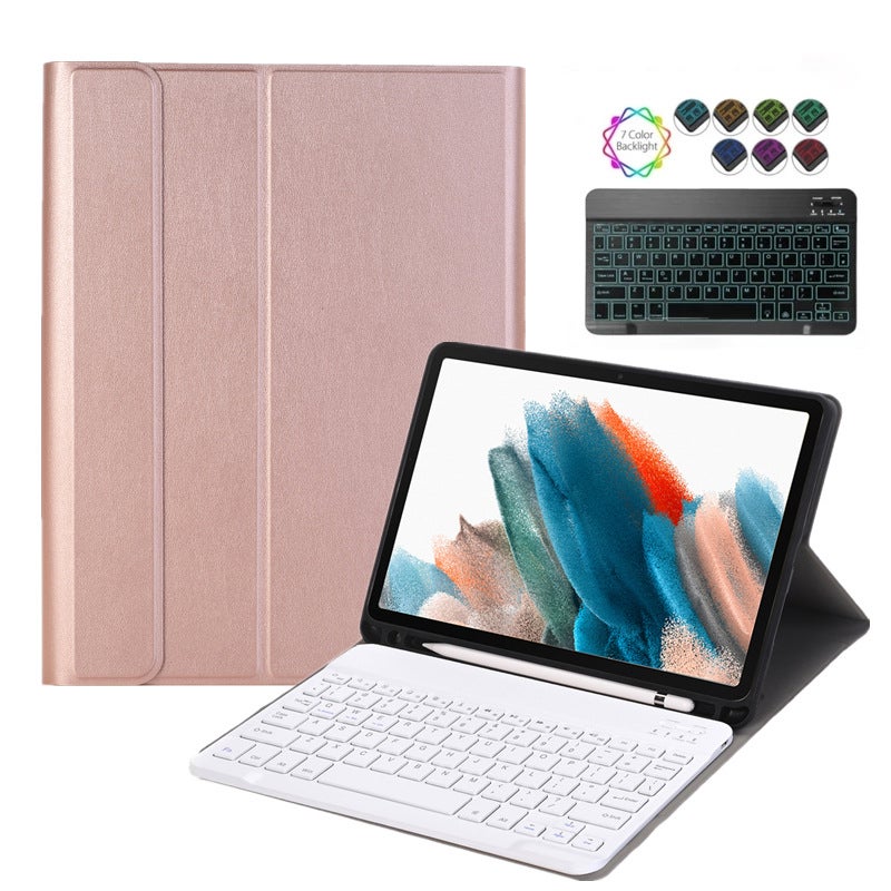 For A8 X200 Tablet S6lite P620 Leather Case S7 Backlit S8 Bluetooth Keyboard A7 Protective Case T500 Case - Image 2