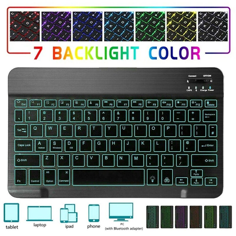 For A8 X200 Tablet S6lite P620 Leather Case S7 Backlit S8 Bluetooth Keyboard A7 Protective Case T500 Case - Image 5