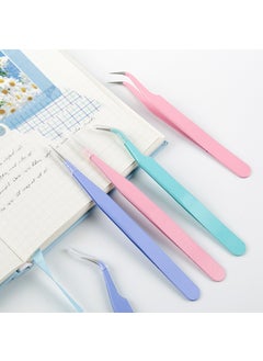 Multifunction Candy-Colored Journal Tweezers Creative Stainless Steel Clips Tiffany blue elbow