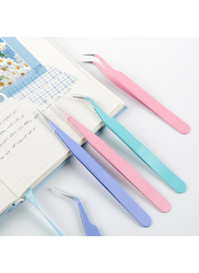 Generic - Multifunction Candy-Colored Journal Tweezers Creative Stainless Steel Clips Tiffany blue elbow - Image 1