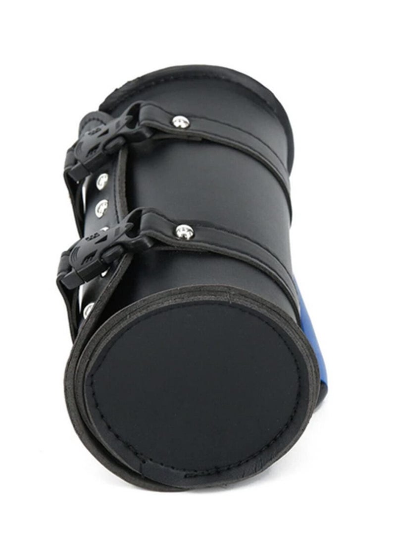 1pcs دراجة نارية حقيبة Saddlebags PU الجلد الأمامية شوكة ذيل أداة حقيبة الأمتعة ل هارلي المروحية بوبر كروزر سبورتستر (أسود) - Image 3