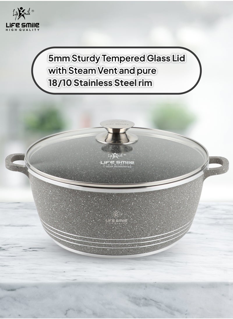 Life Smile Cookware Set 8 pieces - Pots set Induction Bottom, Granite Non Stick Coating 100% PFOA FREE, Die Cast Cooking Set include Casseroles And Kitchen Utensils  - Image 5