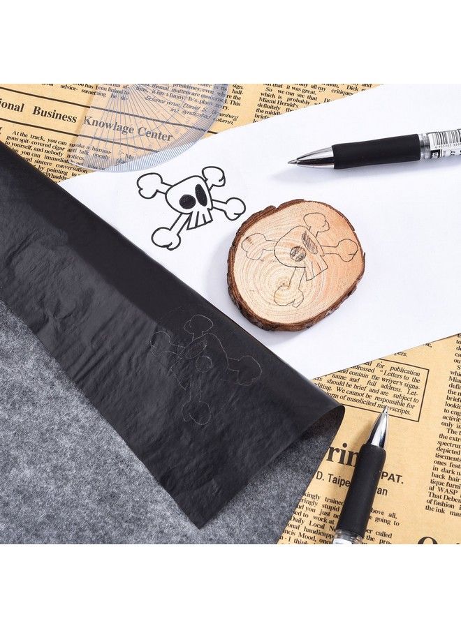 Hotop 100 Sheets Carbon Transfer Paper Black Tracing Paper For Wood Paper Canvas And Other Art Surfaces (8.5 X 11 Inch) - Image 5