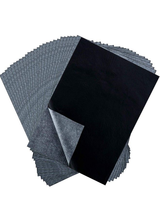 Hotop 100 Sheets Carbon Transfer Paper Black Tracing Paper For Wood Paper Canvas And Other Art Surfaces (8.5 X 11 Inch) - Image 1