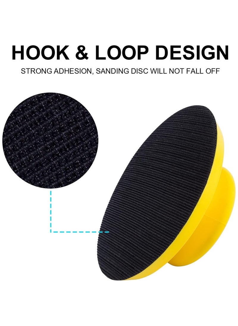 Excefore Hook and Loop Hand Sanding Block 5 Inch Mouse and Round Sanding Holder, 2 PCS Hand Sanding Pad for Woodworking Hook Backing Sandpaper Holder for Furniture  - Image 4