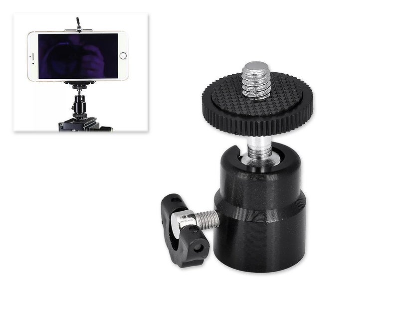 Metal micro single tripod camera fill light bracket beauty lamp holder projector monitor universal spherical head C008 flat small head - Image 1