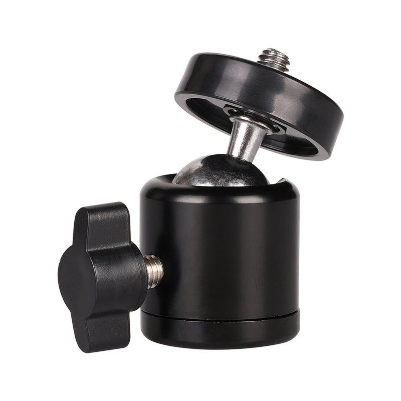 Metal micro single tripod camera fill light bracket beauty lamp holder projector monitor universal spherical head C008 flat small head - Image 4