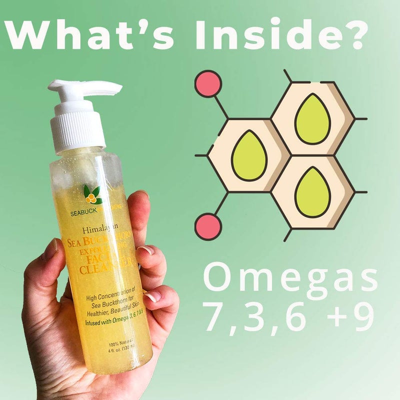 SeabuckWonders Organic Sea Buckthorn Exfoliating Facial Cleanser, 4 FL OZ - Image 3