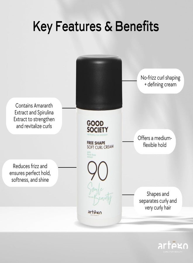 artego Artègo Good Society Free Shape Soft Curl Cream (3.4 oz) - Curl Defining & Anti-Frizz Styling Cream for Soft, Bouncy Curls - Image 5