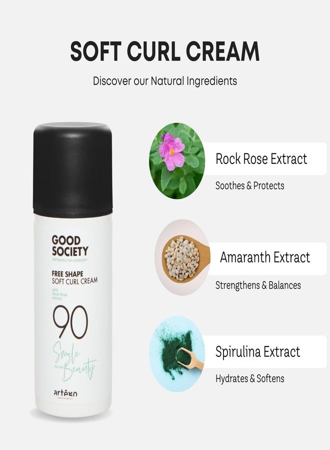 artego Artègo Good Society Free Shape Soft Curl Cream (3.4 oz) - Curl Defining & Anti-Frizz Styling Cream for Soft, Bouncy Curls - Image 4