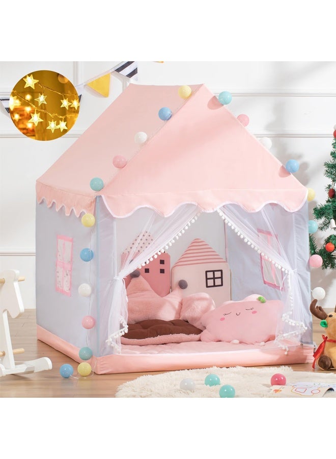 DUNISO Children's Play Tent, Playhouse For Boys And Girls, Indoor Secret Base For Toddlers, Outdoor Camping Toy House, Birthday Celebration, Garden Celebration, Suitable For Ball Pool House, 85*125*135 Cm (Pink) - Image 1