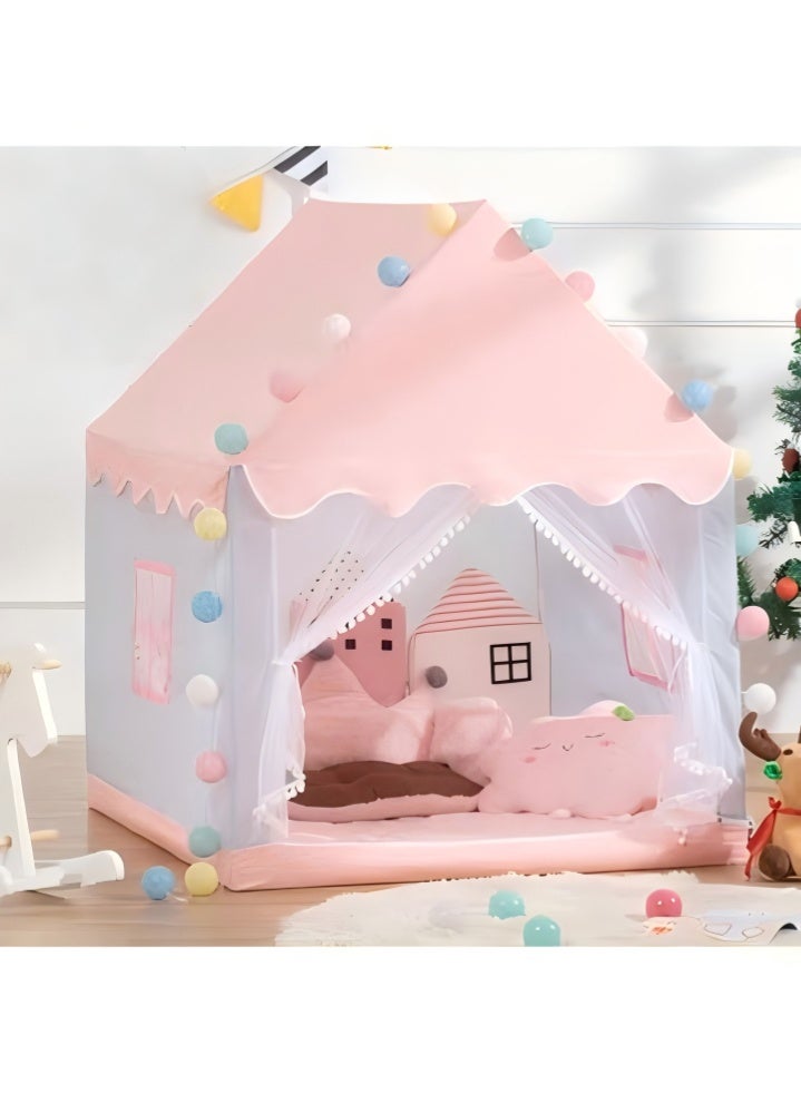DUNISO Children's Play Tent, Playhouse For Boys And Girls, Indoor Secret Base For Toddlers, Outdoor Camping Toy House, Birthday Celebration, Garden Celebration, Suitable For Ball Pool House, 85*125*135 Cm (Pink) - Image 1
