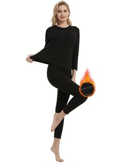 Beauenty Thermal Underwear for Women Fleece Lined Base Layer Pajama Set Cold Weather  - Image 1