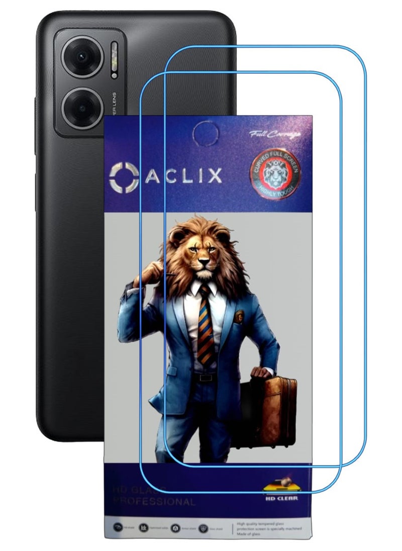 ACLIX 2 Pieces Antistatic ESD Dustproof Premium Quality High Definition Clear Tempered Glass Screen Protector Designed For Xiaomi Redmi Note 11E - Image 1