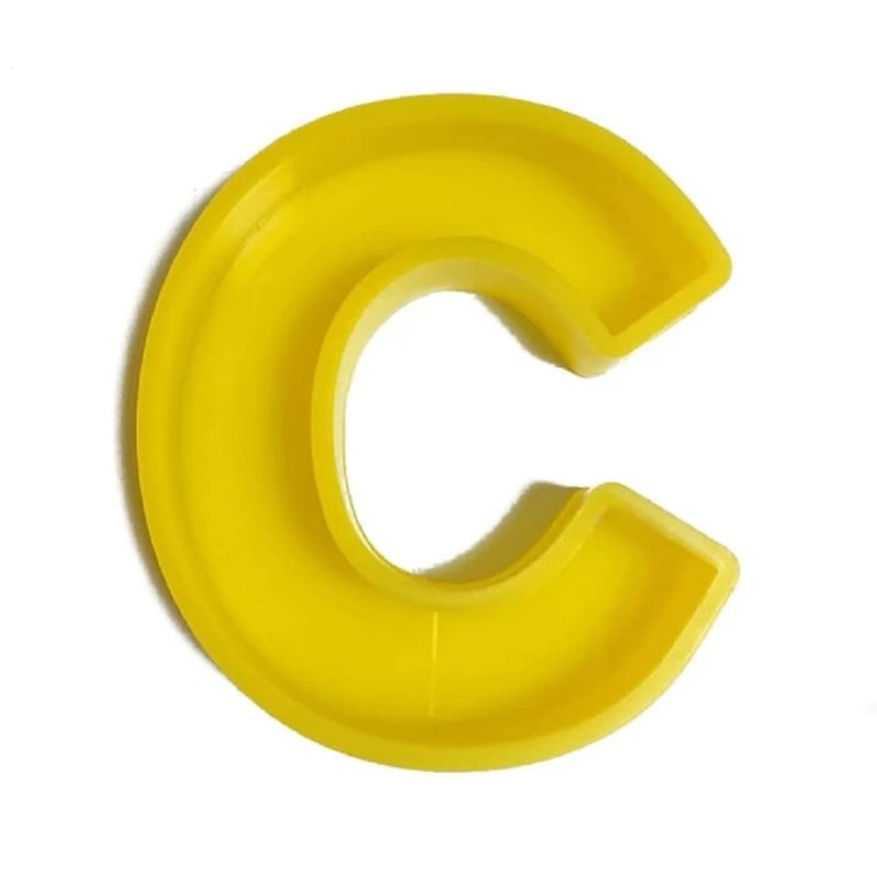 R H Lifestyle Resin Art Silicone Individual Alphabet Moulds, Alphabet Resin Mould Epoxy Resin Art with Mold Silicon Jewellery Moulds Resin Art Kit for Beginners 6.2 INCH (Letter C) - Image 3