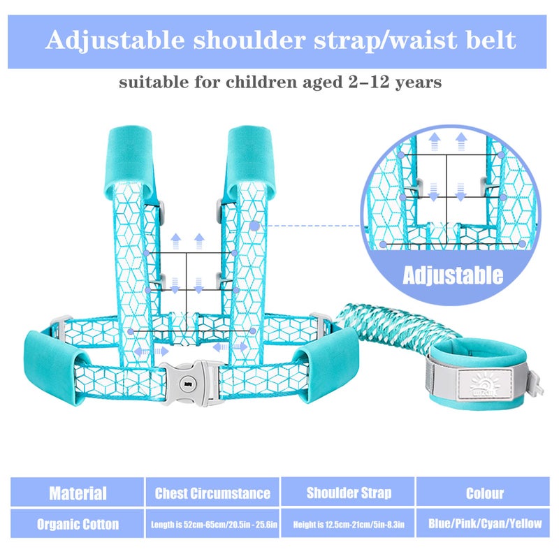 WSZCML Toddler Leash For Walking  Toddler Safety Harnesses Leashes  Safety Harness With Lock For Kids  Anti Lost Wrist Link For Toddlers  Upgrade With Reflective Tape Liner(6.5Ft)For Kids - Image 5