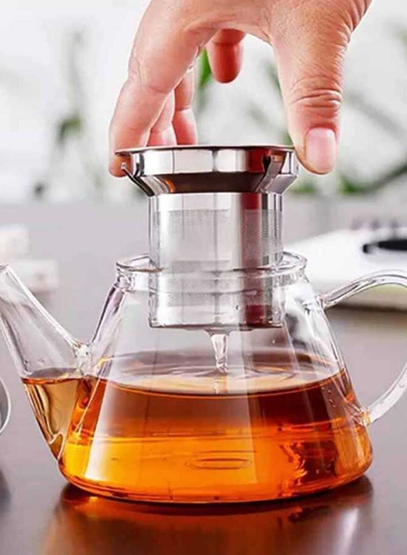 بلو ماونتين كوفي ابريق شاي زجاجي على شكل حرف V مع مصفاة ستيل - Image 2