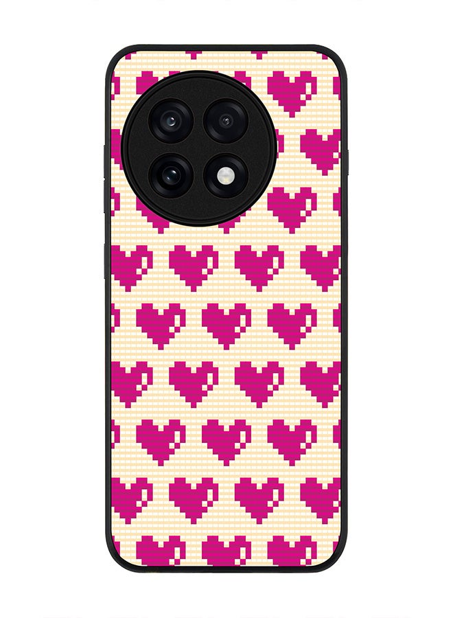 Stylizedd For OnePlus 13R / Ace 5 Pro Case,Slim fit Camera Protection, Shockproof Thin Phone cover  - Pixel Hearts