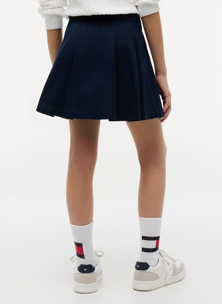 TOMMY HILFIGER Gold-Tone Button Pleated Skirt - Image 2