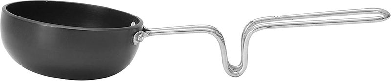 MILTON Pro Cook Hard Anodized Tadka Pan, 12 cm, Dark Grey | Vaghar Pan | Chounk Pan | Baghar Pan | Flame Safe | Gas Stove Safe | Stainless Steel Wired Handle | Scratch resistant - Image 5