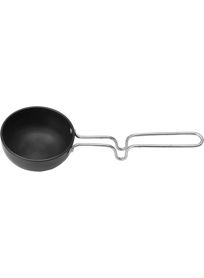 MILTON Pro Cook Hard Anodized Tadka Pan, 12 cm, Dark Grey | Vaghar Pan | Chounk Pan | Baghar Pan | Flame Safe | Gas Stove Safe | Stainless Steel Wired Handle | Scratch resistant - Image 2