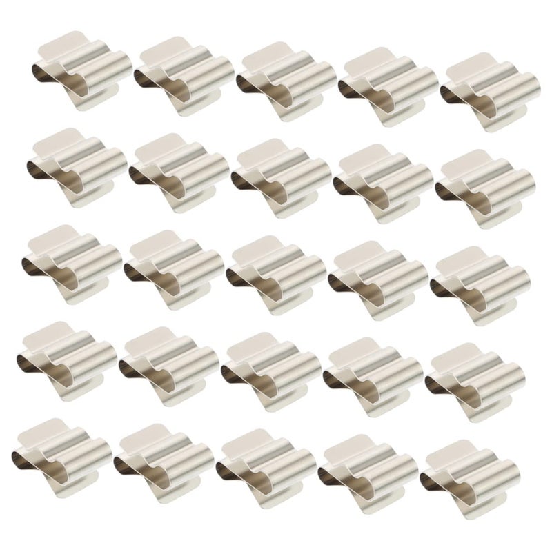 Healifty 60pcs Solar Panel Wire Clips Stainless Steel Cable Clamps for Photovoltaic Wiring Sturdy Electric Wire Clips for Secure Cable Management - Image 1