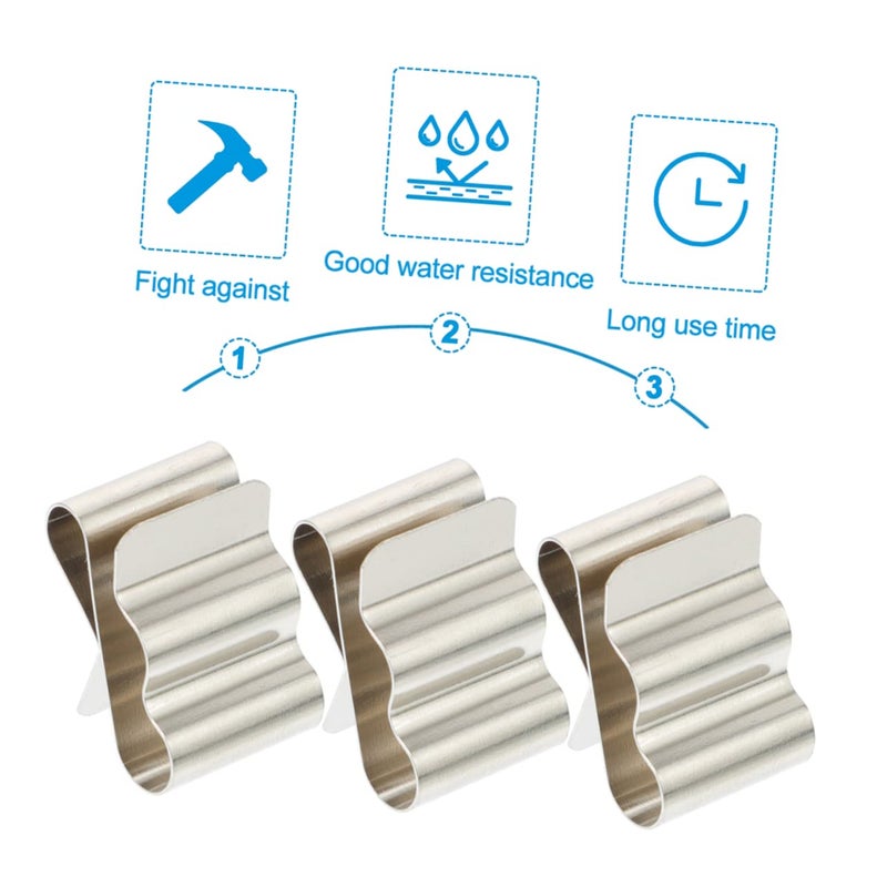 Healifty 60pcs Solar Panel Wire Clips Stainless Steel Cable Clamps for Photovoltaic Wiring Sturdy Electric Wire Clips for Secure Cable Management - Image 3