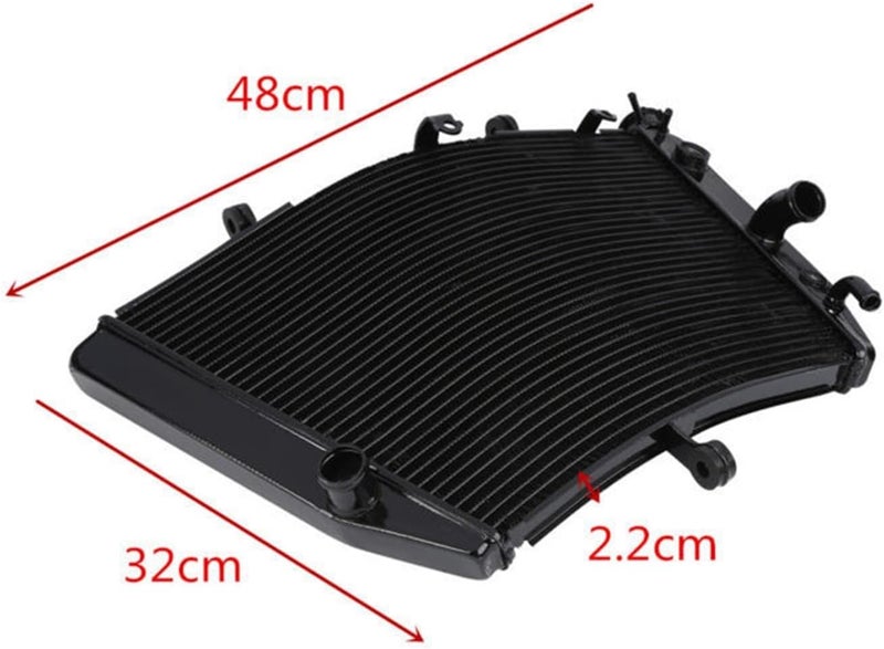 DEMULAX Aluminum Motorcycle Radiator for GSXR 750 K4 K5 - Image 2