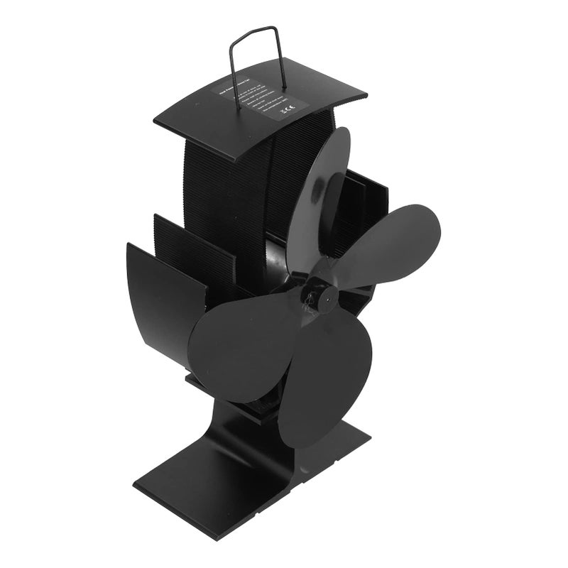 Aluminum Heat Powered Stove Fan 4 Blades Thermoelectric Module For Wood Burning Fireplace - Image 2