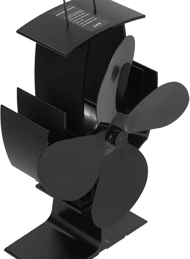 Aluminum Heat Powered Stove Fan 4 Blades Thermoelectric Module For Wood Burning Fireplace - Image 1