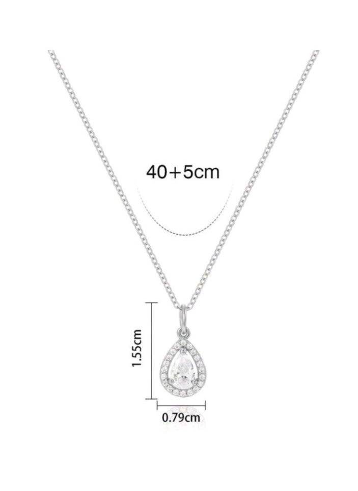 Elegance - Women's Elegant 925 Sterling Silver Necklace - Image 1