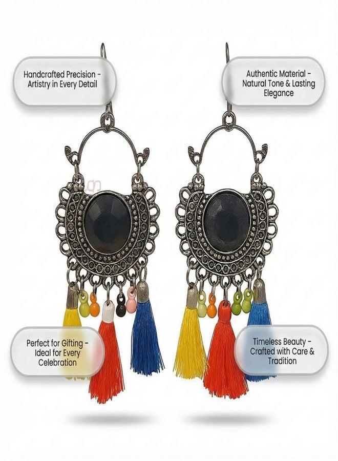 Salvus APP SOLUTIONS Stylish Earrings for Girls - Elevate Your Fashion with Elegance (Multicolor_1x2 Inch) - Image 5