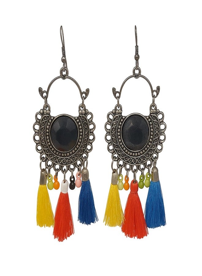Salvus APP SOLUTIONS Stylish Earrings for Girls - Elevate Your Fashion with Elegance (Multicolor_1x2 Inch) - Image 1
