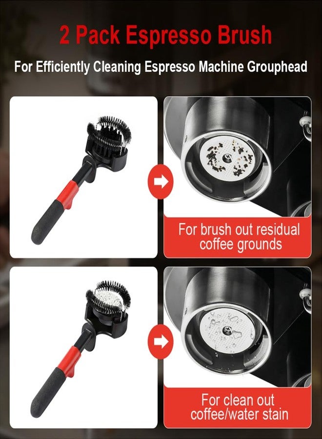 CAFEMASY Espresso Machine Grouphead Cleaning Brush - CAFEMASY 2 Pack Coffee Brush Barista Tool Accessories for Cleaning 58mm Espresso Coffee Machine Brewing Grouphead - Image 2