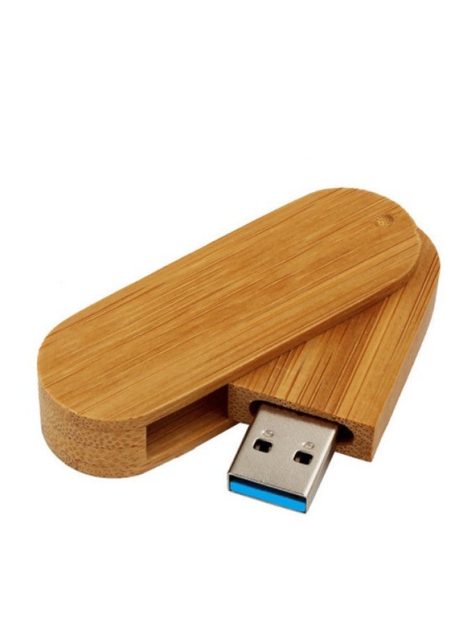 Wooden Usb Flash Drive Redwood Maple Wood Business Gifts Custom Engraved Logo Creative 64gb Memory Stick-Color:Carbonized Bamboo-Capacity:Wooden Box  - Image 1