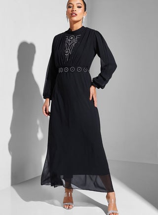 Embellished Drape Detail Dress - pzsku/Z9F784A4F3F1C5946F4D5Z/45/_/1698934512/bf6ada90-aef6-4813-a178-d378976558c8