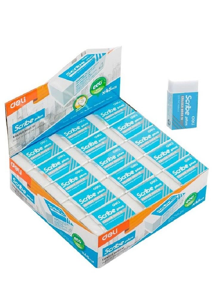 Deli 45-Piece White Eraser Set  - Image 2
