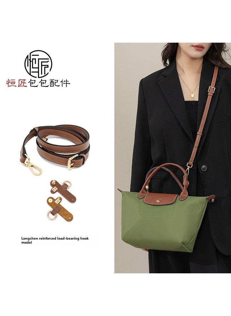 Generic 1 x 5 pcs Longquan Leather Mini Bag Strap Taro purple silver buckle 0.9cm wide shoulder strap + GS punch-free suit 