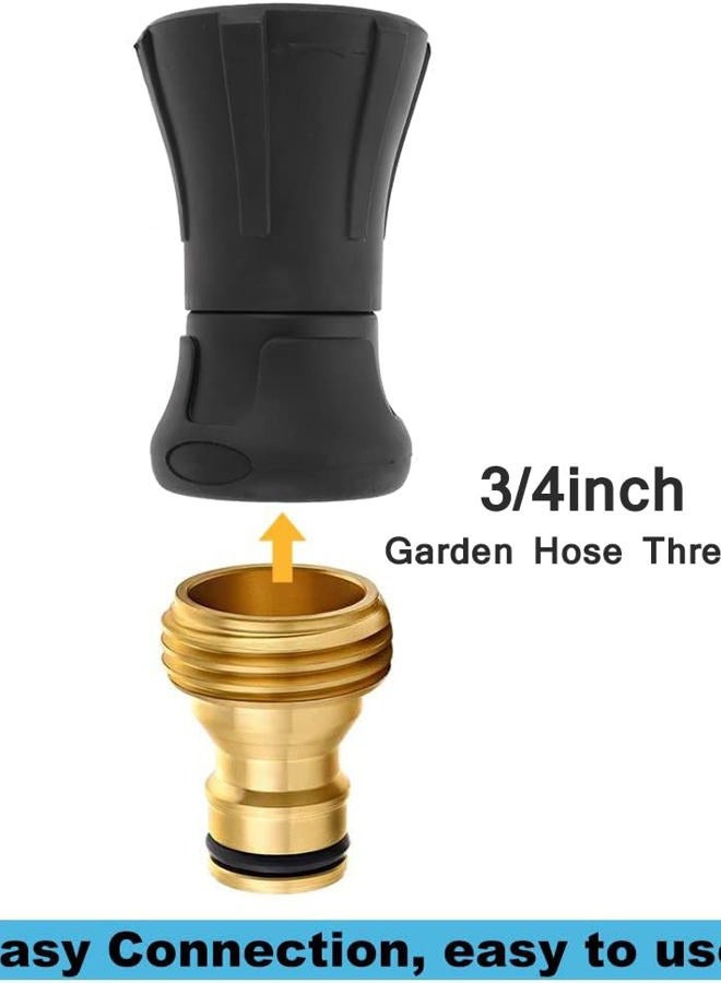Hicello Fireman Hose Nozzle, 3/4" Garden Hose Nozzle, High Pressure Sprayer Nozzle for Car Washing, Patio Cleaning, Watering Lawn and Garden, Universal Fit Garden Hoses Black - Image 5