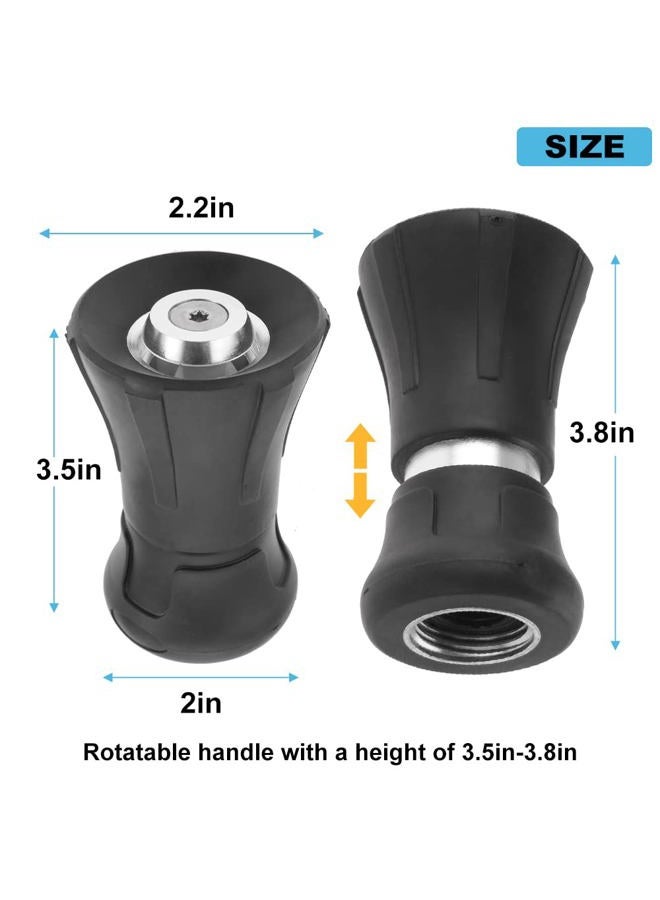 Hicello Fireman Hose Nozzle, 3/4" Garden Hose Nozzle, High Pressure Sprayer Nozzle for Car Washing, Patio Cleaning, Watering Lawn and Garden, Universal Fit Garden Hoses Black - Image 2