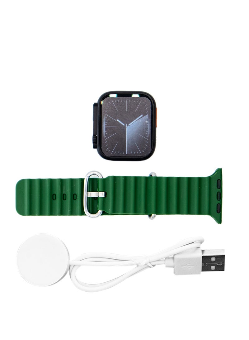 iBRIT 49mm Smart Watch iBrit Ultra Aluminum Case Support Bluetooth Calling Wireless Charging Health Care Green - Image 2