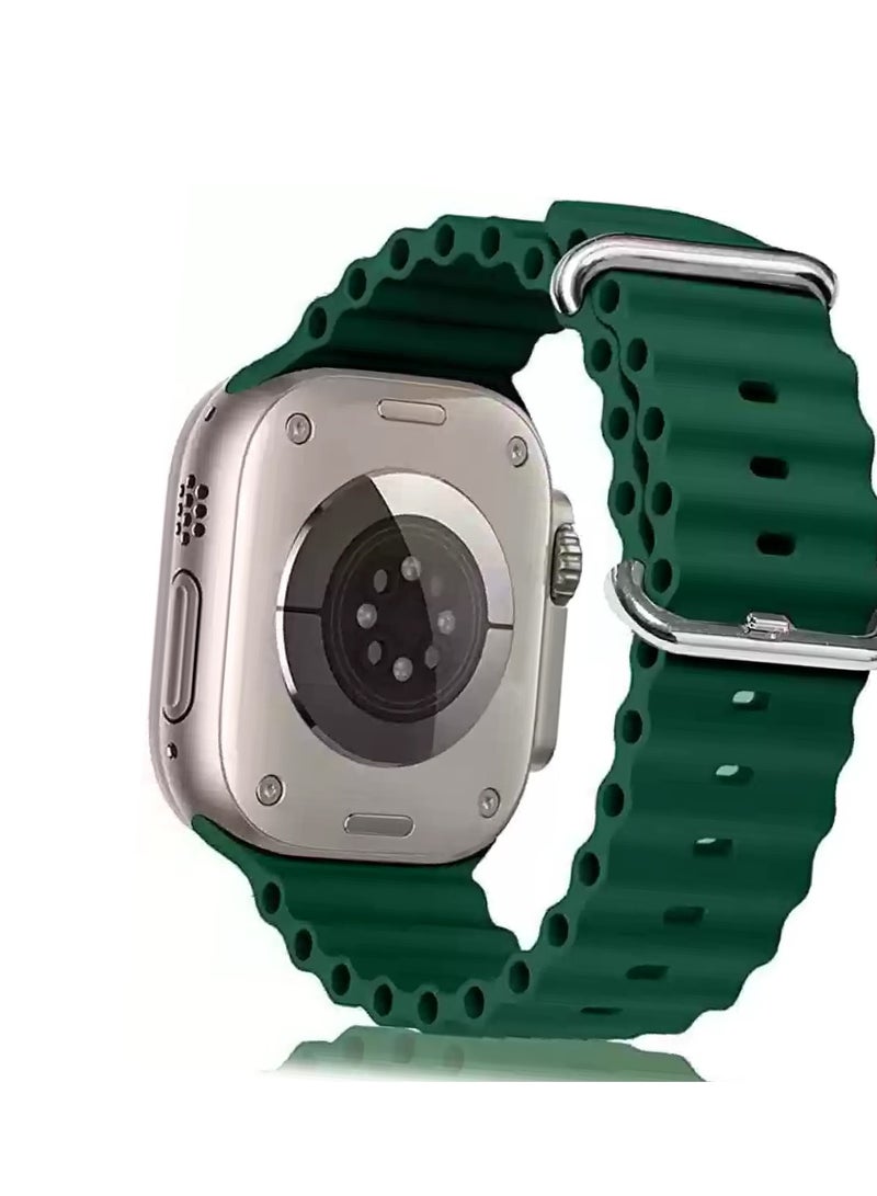iBRIT 49mm Smart Watch iBrit Ultra Aluminum Case Support Bluetooth Calling Wireless Charging Health Care Green - Image 3