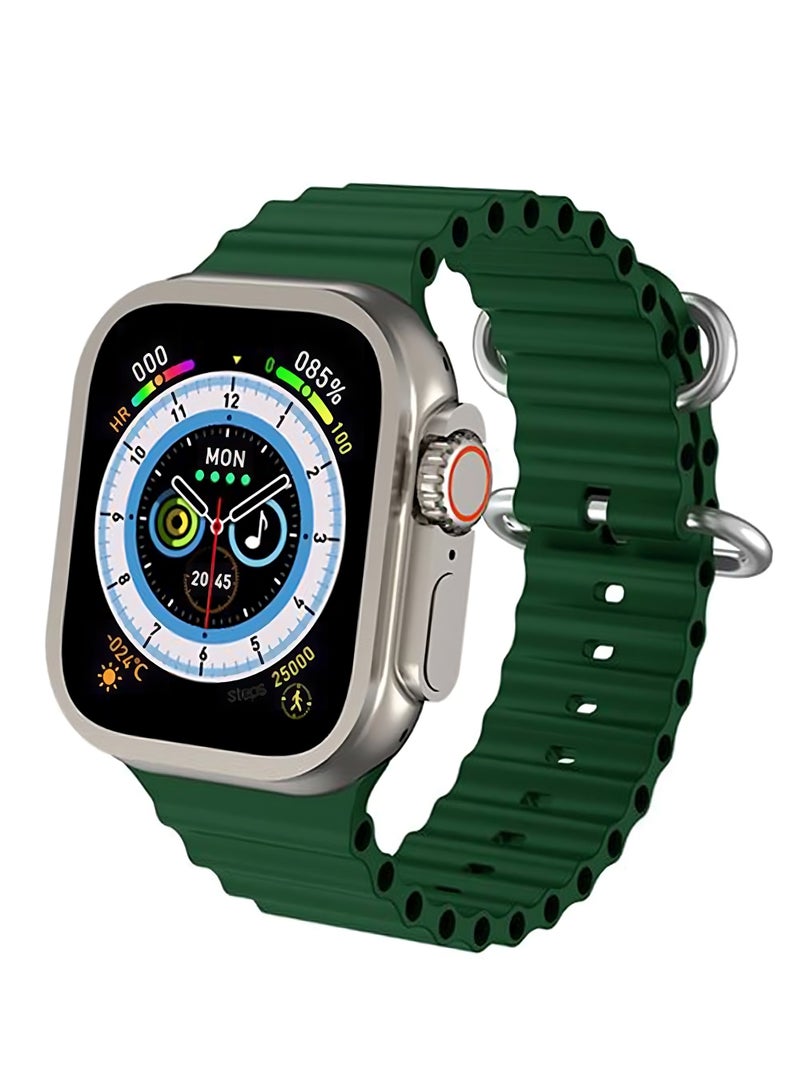 iBRIT 49mm Smart Watch iBrit Ultra Aluminum Case Support Bluetooth Calling Wireless Charging Health Care Green - Image 1